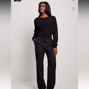 NA-KD Structure Knitted Cardigan (Color: Black, Size: XXS)